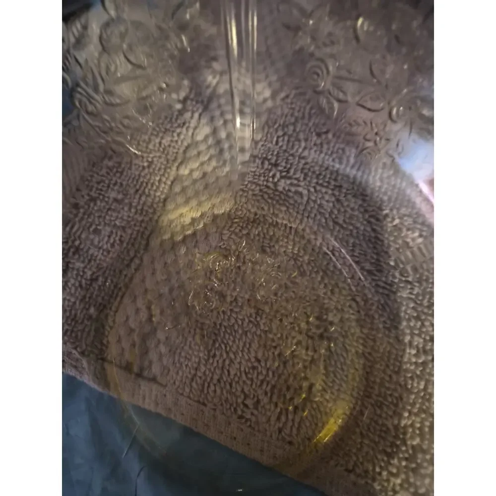 Vintage Federal Glass Depression Glass Bowl In The Sharron Cabbage Rose In...